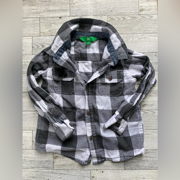Dip Plaid Button Down Long Sleeve 3T - Picture 1 of 4